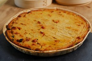 Empanada de máiz horneada y cocinada